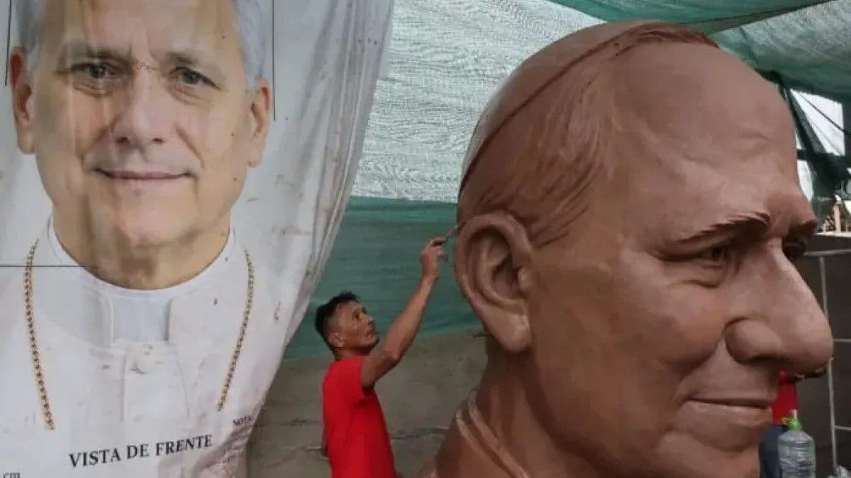 Avanza construcción de la estatua más grande del mundo en honor al papa León XIV en Perú