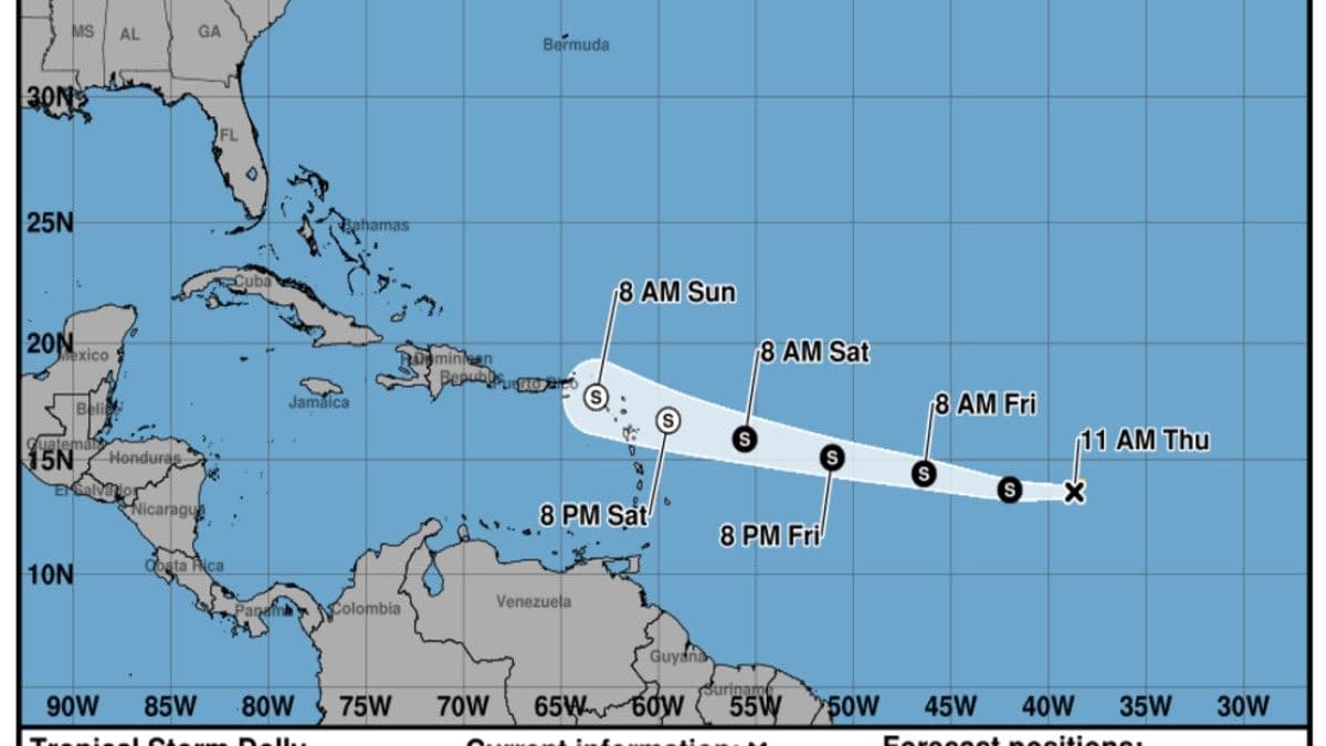 INDOMET vigila la tormenta tropical Dolly en el Atlántico