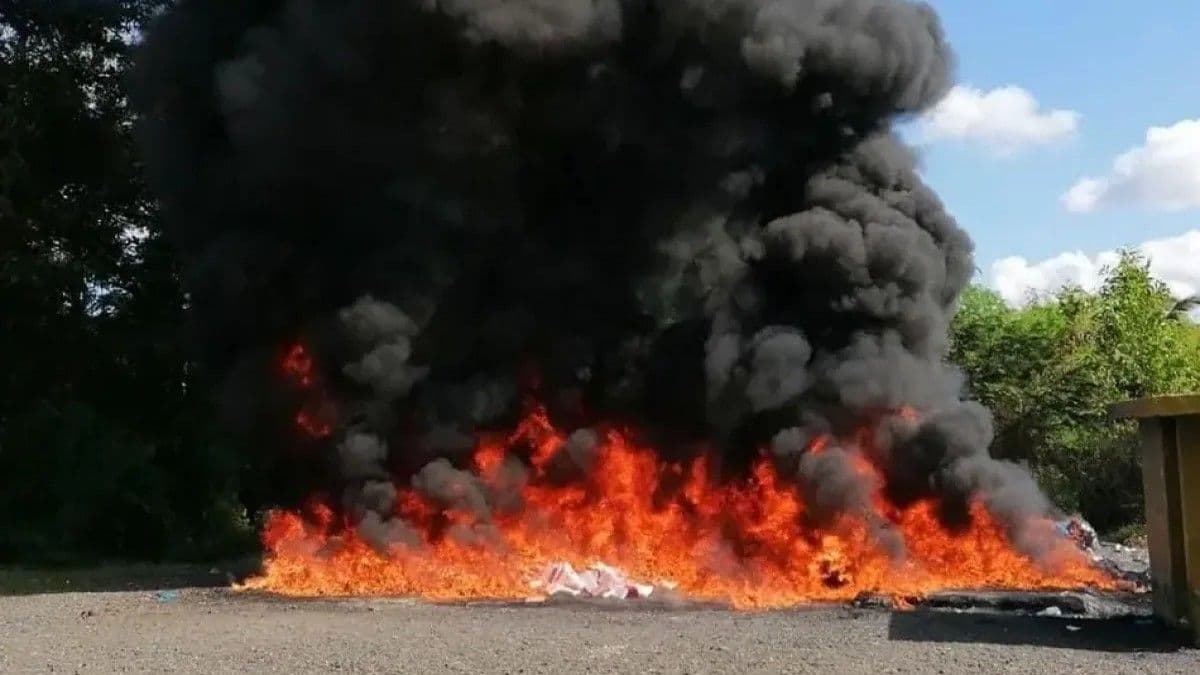 DNCD e Inacif incineran más de dos toneladas de drogas en Peravia y Azua