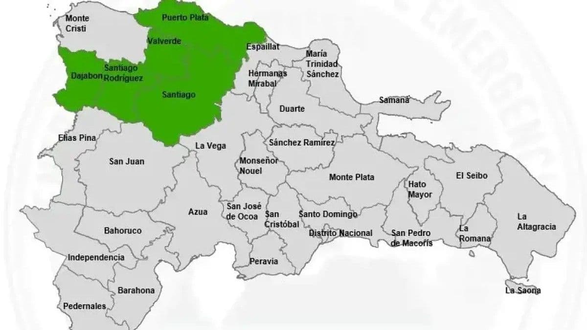 COE emite alerta verde para cinco provincias por activa vaguada