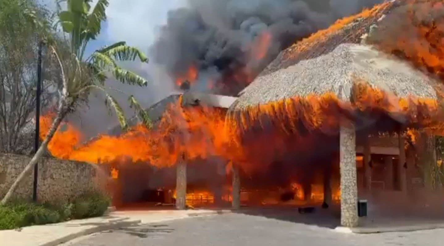 Evacuación de 1,690 huéspedes por incendio en hotel de Bayahíbe