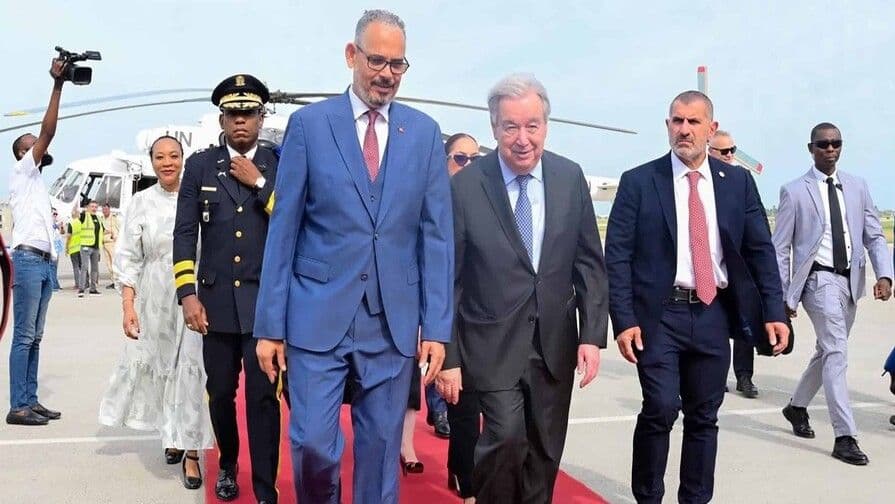 Secretario general de la ONU visita Haití en misión solidaria