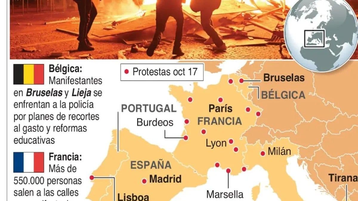 Francia implementará toques de queda ante protestas violentas