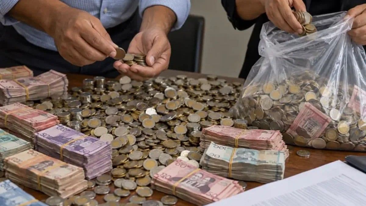 Empresario de Ocoa paga demanda laboral con RD$136 mil en monedas