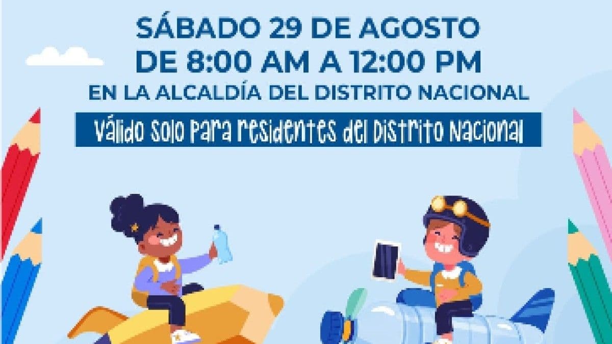 Alcaldía del Distrito Nacional lanza tercera edición de Plásticos por Útiles Escolares