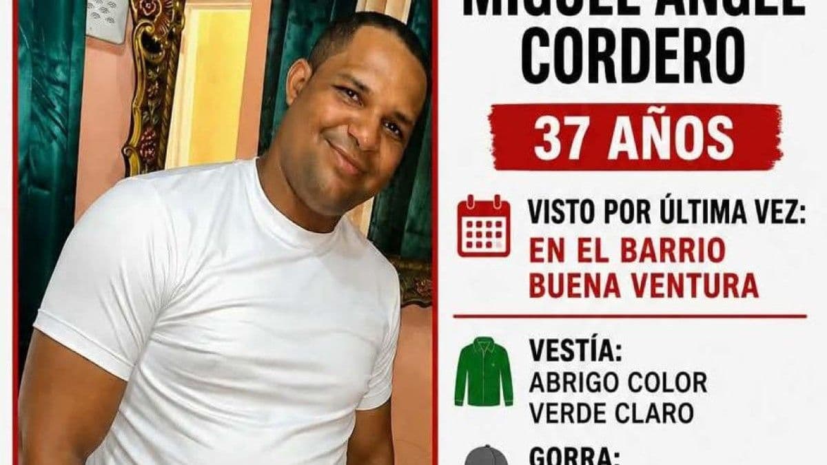 Familiares buscan a Miguel Ángel Cordero, desaparecido en Santo Domingo Este