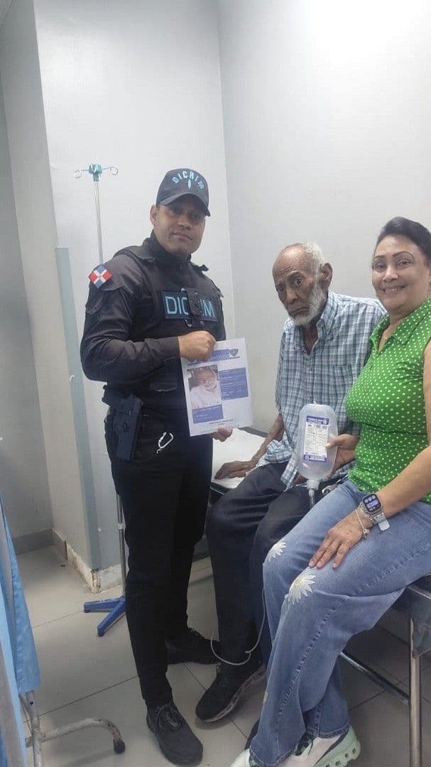 Policía encuentra a hombre de 75 años desaparecido en San Cristóbal