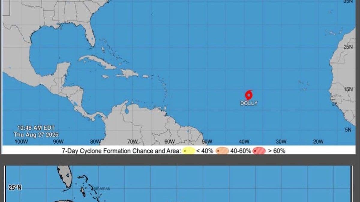 Tormenta tropical Dolly podría provocar lluvias en República Dominicana