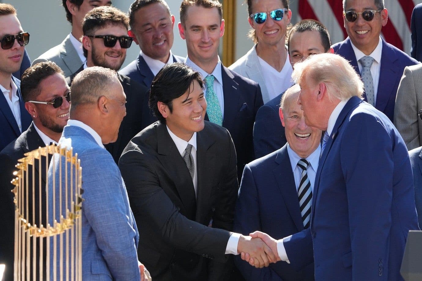 Donald Trump recibe a los Dodgers en la Casa Blanca