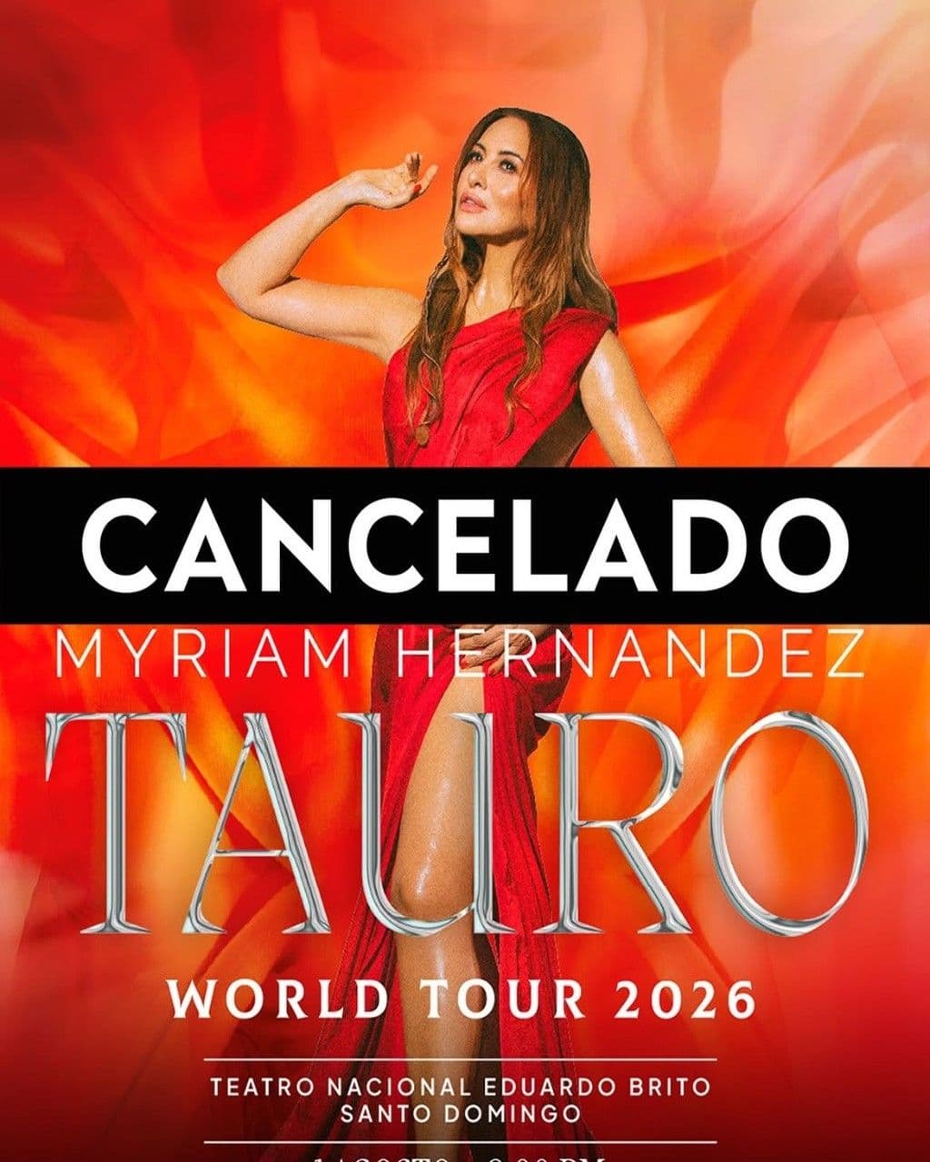 Cancelado concierto de Myriam Hernández en República Dominicana