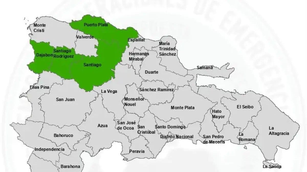 COE emite alerta verde para cuatro provincias por vaguada