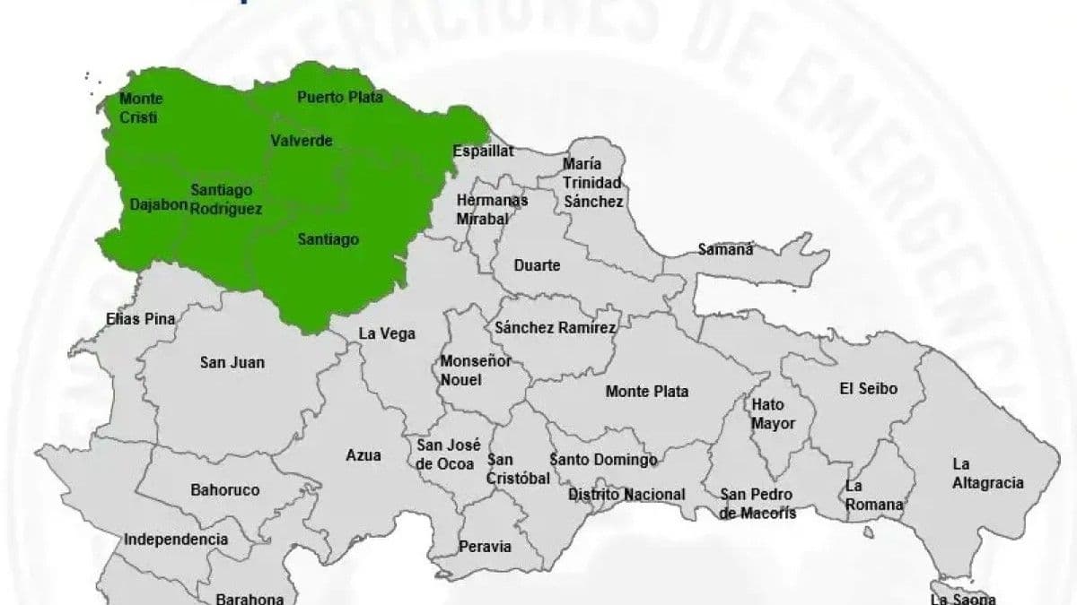 COE emite alerta verde para seis provincias por condiciones meteorológicas adversas