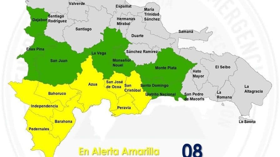 COE emite alerta por posibles inundaciones en 16 provincias
