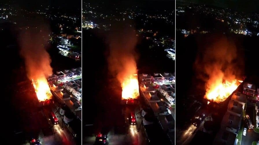 Incendio en fábrica de aceite en San Cristóbal