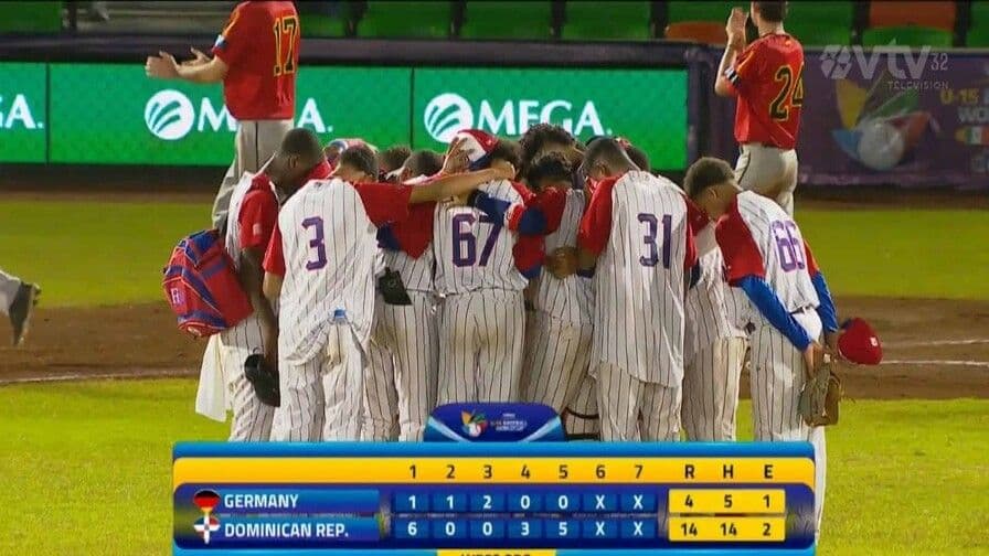 República Dominicana vence a Alemania por nocaut en la Copa Mundial Sub-15