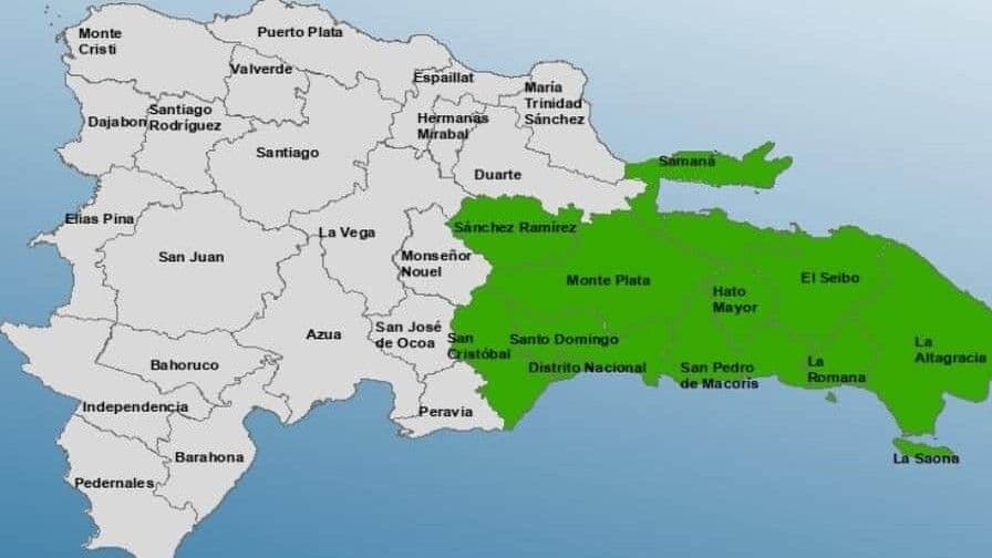 COE amplía a 10 las provincias en alerta verde por lluvias