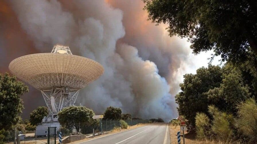 Incendio forestal amenaza complejo de la NASA en Madrid