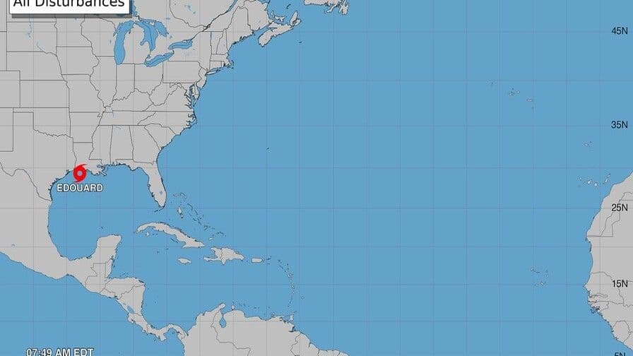 La tormenta Edouard se intensifica rumbo a Texas y Luisiana