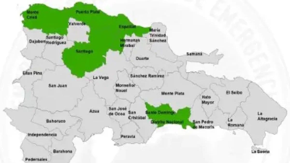 COE descontinúa alerta amarilla y mantiene alerta verde en seis demarcaciones