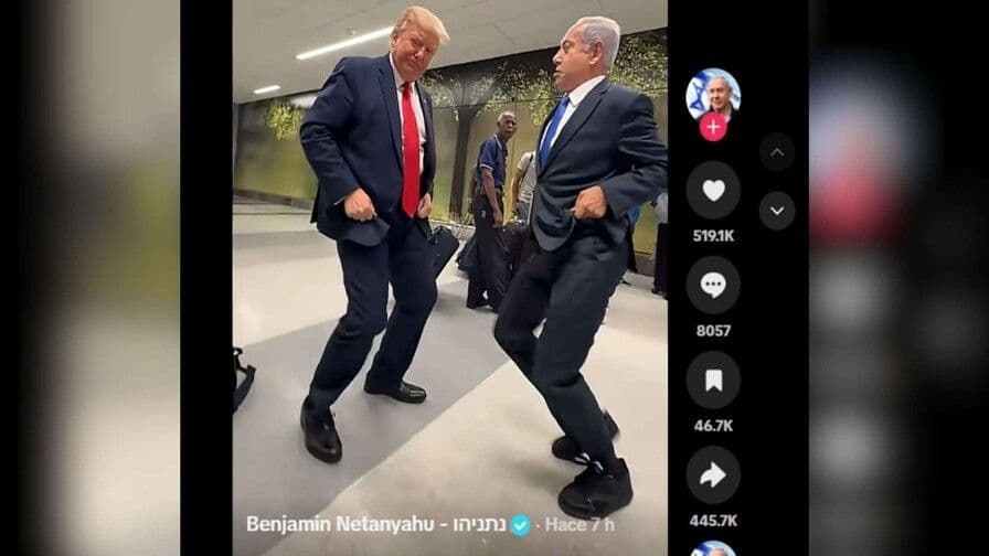 Netanyahu y Trump protagonizan video viral con tema dominicano