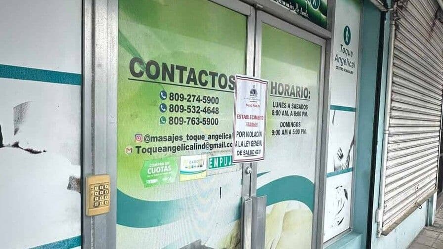Salud Pública clausura centro de masajes por falta de licencia