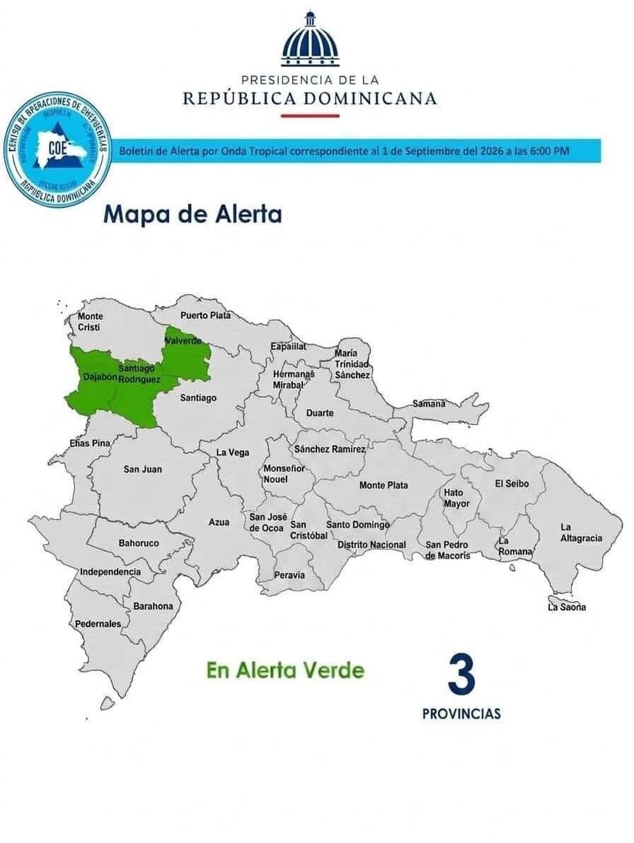 Tres provincias en alerta verde por remanentes de vaguada