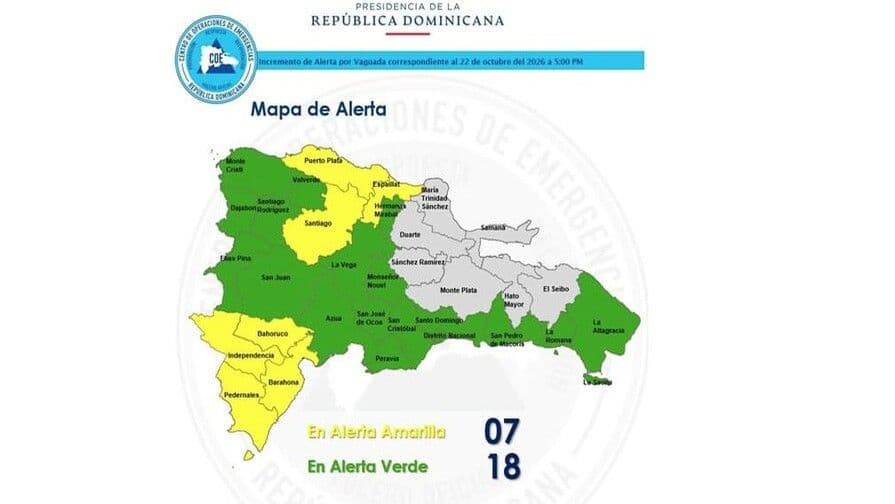 COE amplía alerta verde a San Juan por vaguada